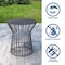 Cosco Novogratz Poolside Gossip Collection, Roberta Outdoor/indoor Side Table, Charcoal 88068CHC1E - alternate 6